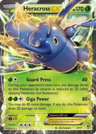 Heracross EX (4) Holofoil - Furious Fists