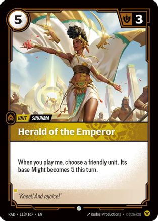 Herald of the Emperor (118) Foil - Radiance