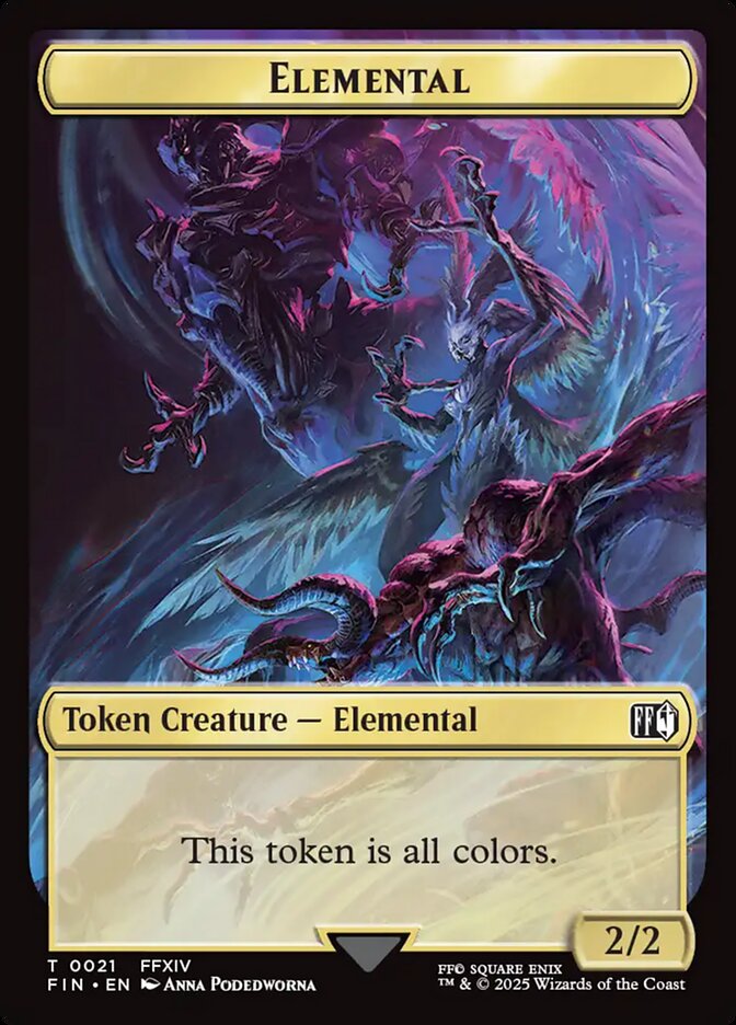Hero // Elemental Double-Sided Token (9 // 21) - FINAL FANTASY