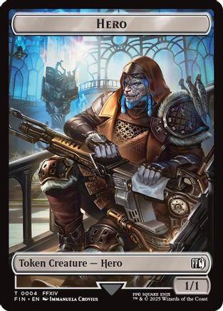 Hero // Moogle Double-Sided Token (4 // 11) Foil - FINAL FANTASY