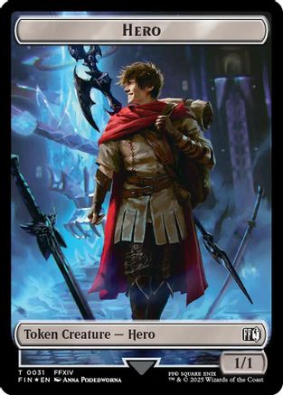Hero // Wizard Double-Sided Token (31 // 35) Surge Foil - FINAL FANTASY