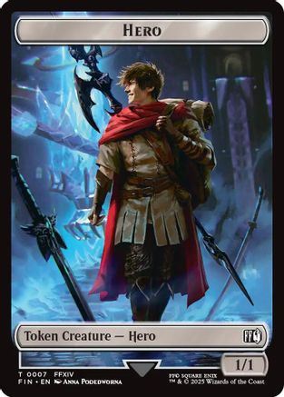 Hero // Wizard Double-Sided Token (7 // 15) - FINAL FANTASY