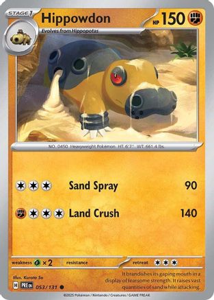 Hippowdon (53) - Prismatic Evolutions
