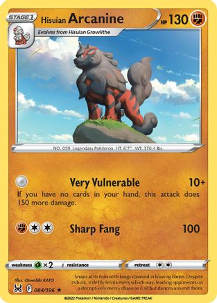 Hisuian Arcanine (Deck Exclusives) (84) - Lost Origins