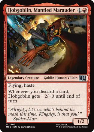 Hobgoblin, Mantled Marauder (805) Foil - Commander: Marvel Super Heroes