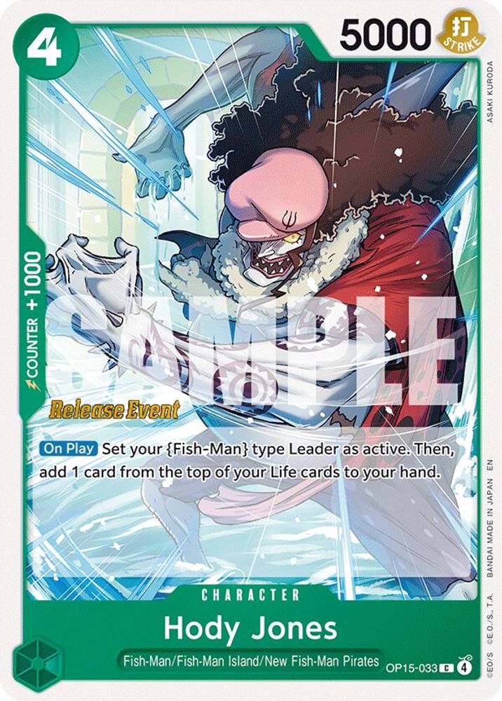 Hody Jones (OP15-033) Release Event Cards