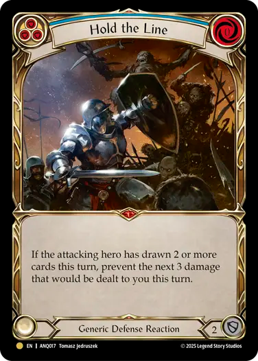 Hold the Line (ANQ017) Cold Foil - Compendium of Rathe: Antiquity Pack