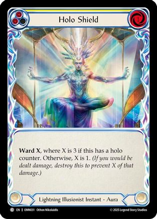 Holo Shield (Yellow) (OMN031) Rainbow Foil - Omens of the Third Age