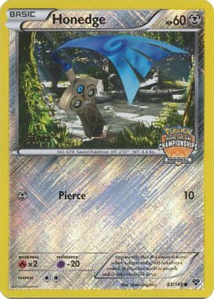 Honedge 83/146 (Regional Championships) [Staff] (Regional Championships) [Staff] (83) Reverse Holofoil - League & Championship Cards