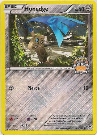 Honedge (Regional Championships) (83) Reverse Holofoil - XY Base Set