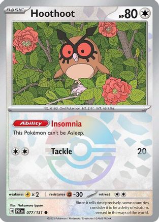 Hoothoot (Poke Ball Pattern) (77) Reverse Holofoil - Prismatic Evolutions
