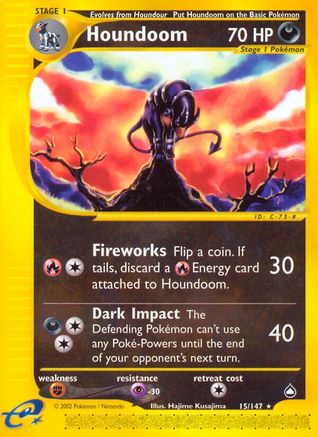 Houndoom (15) Reverse Holofoil - Aquapolis