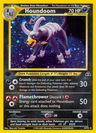 Houndoom (4) (1st Edition) Holofoil - Neo Discovery