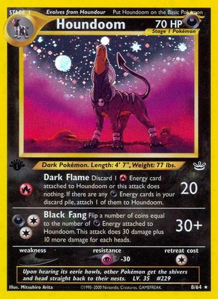 Houndoom (8) (1st Edition) Holofoil - Neo Revelation