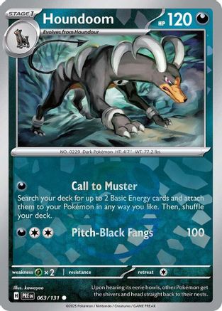 Houndoom (Master Ball Pattern) (63) Reverse Holofoil - Prismatic Evolutions