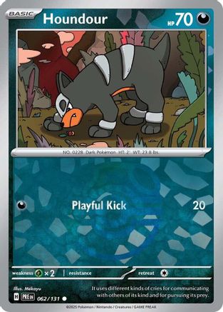 Houndour (Master Ball Pattern) (62) Reverse Holofoil - Prismatic Evolutions
