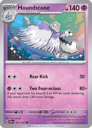 Houndstone (101) Reverse Holofoil - Obsidian Flames