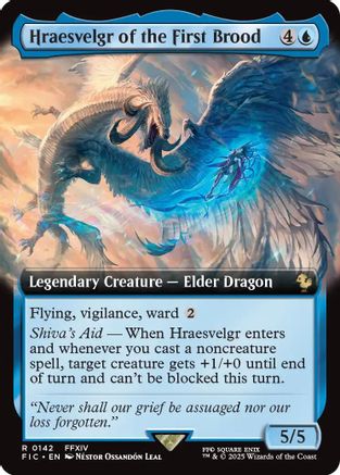 Hraesvelgr of the First Brood (Extended Art) (142) Foil - Commander: FINAL FANTASY