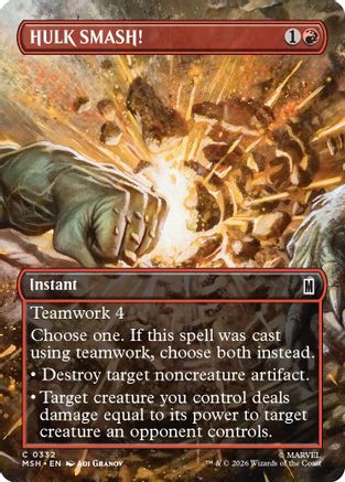 HULK SMASH! (Borderless) (332) Foil - Marvel Super Heroes