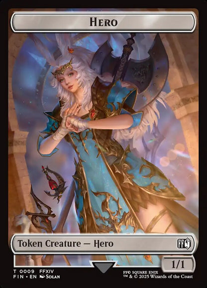 Human Soldier // Hero Double-Sided Token (1 // 9) - Commander: FINAL FANTASY
