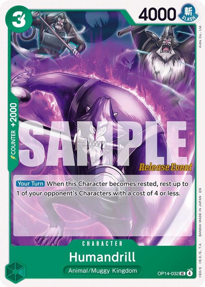 Humandrill (OP14-032) Release Event Cards
