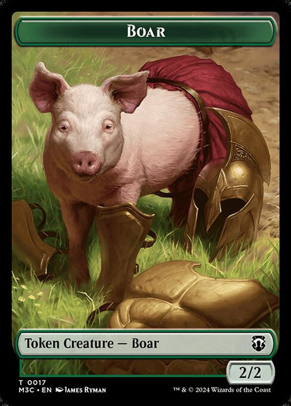 Hydra // Boar (20/17) Ripple Foil - Commander: Modern Horizons 3 Tokens