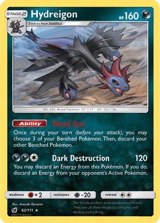 Hydreigon (62) Reverse Holofoil - Crimson Invasion