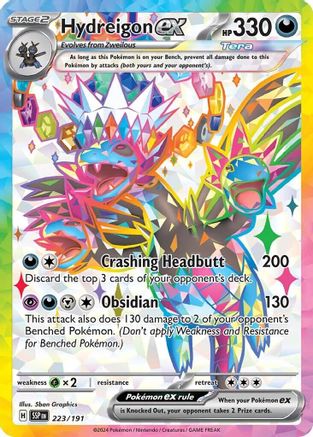 Hydreigon ex (Full Art) (223) Holofoil - Surging Sparks