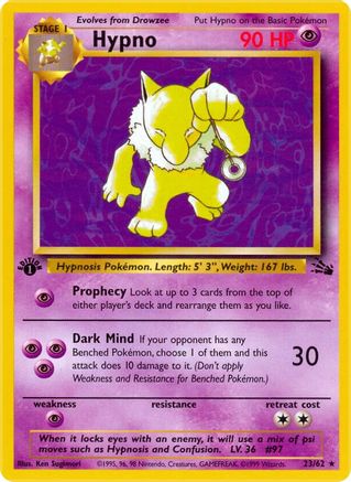 Hypno (23) (1st Edition) - Fossil