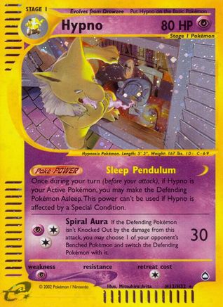 Hypno (H12) Holofoil - Aquapolis