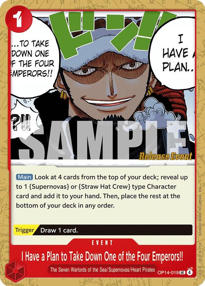 I Have a Plan to Take Down One of the Four Emperors!! (OP14-019) Release Event Cards