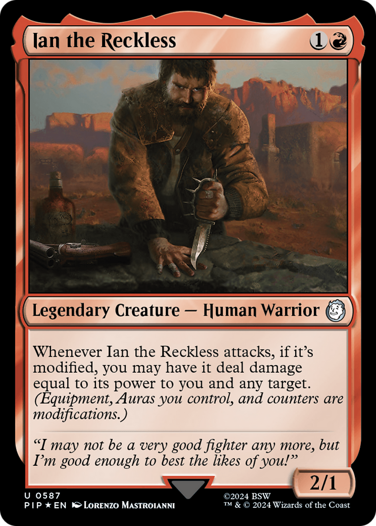 Ian the Reckless (587) Surge Foil - Fallout