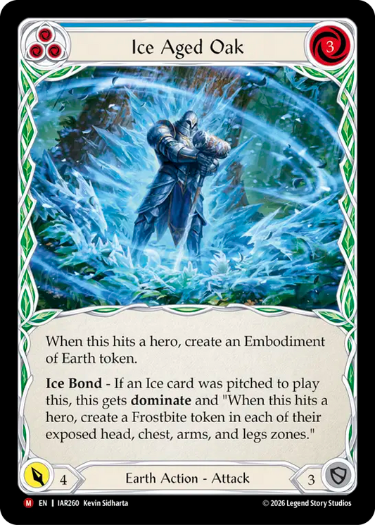 Ice Aged Oak (Blue) (IAR260) Rainbow Foil - Usurp the Shadow Throne