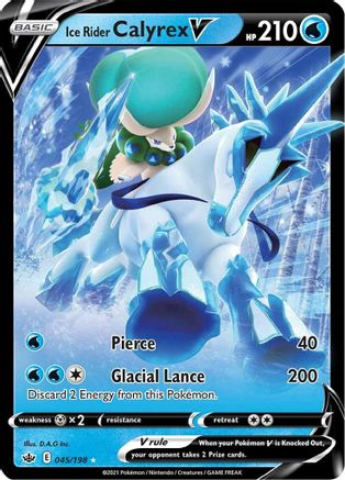 Ice Rider Calyrex V (45) Holofoil - Chilling Reign