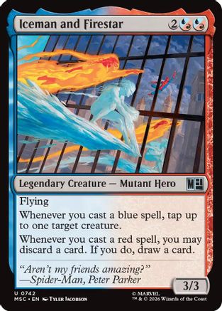 Iceman and Firestar (742) Foil - Marvel Super Heroes
