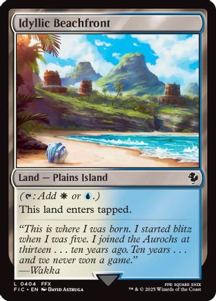 Idyllic Beachfront (404) Surge Foil - Commander: FINAL FANTASY