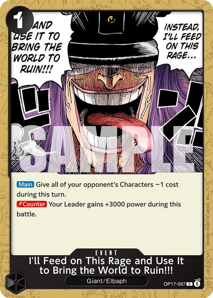 I'll Feed on This Rage and Use It to Bring the World to Ruin!!! (OP17-097)
