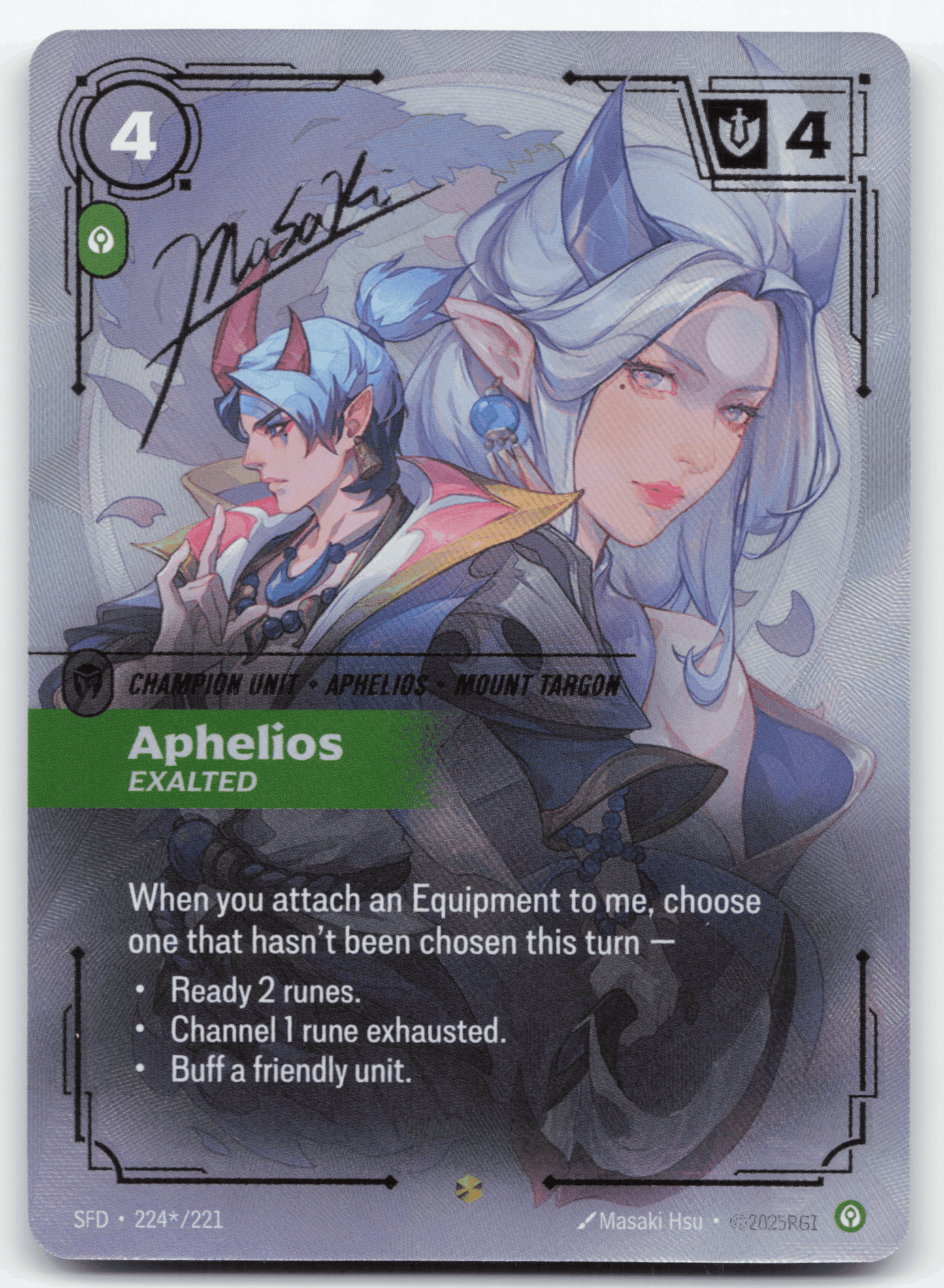Aphelios – Exalted (Signature Scan) (224) Foil - Spiritforged