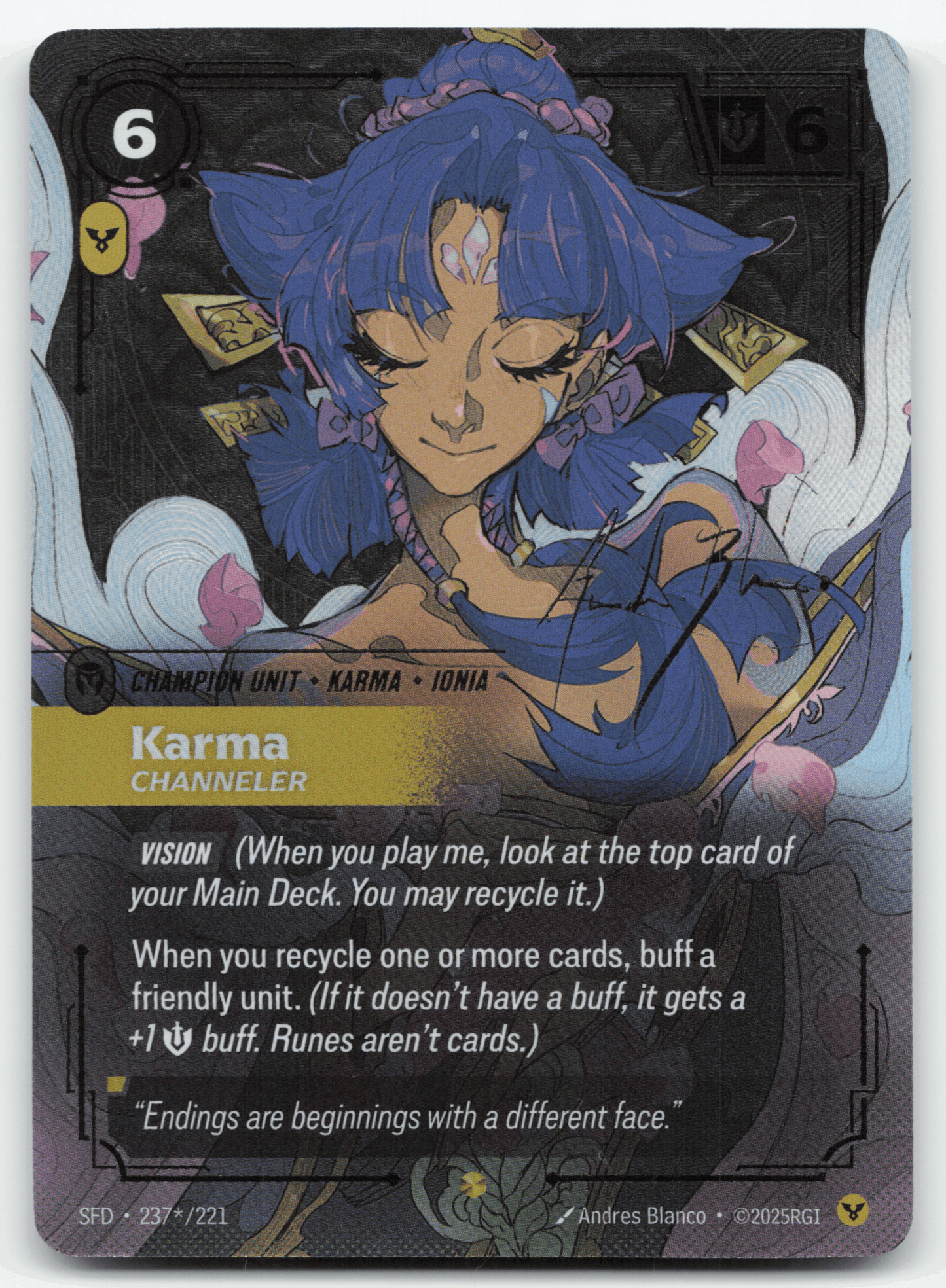 Karma – Channeler (Signature Scan) (237) Foil - Spiritforged