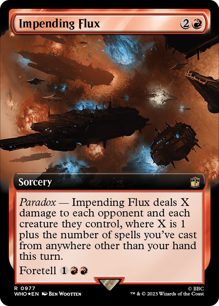 Impending Flux (Extended Art) (977) Surge Foil - Doctor Who