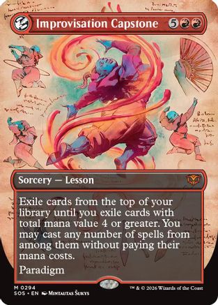 Improvisation Capstone (Borderless) (294) - Secrets of Strixhaven