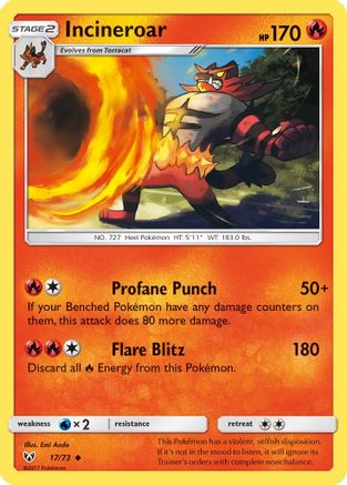 Incineroar (17) - Shining Legends