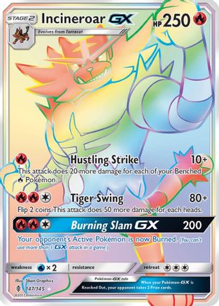 Incineroar GX (147) Holofoil - Guardians Rising
