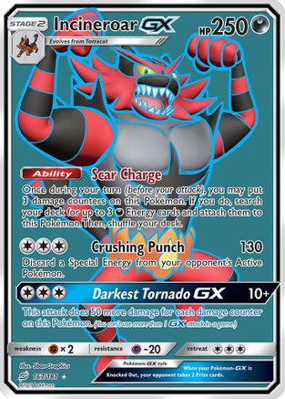 Incineroar GX (Full Art) (167) Holofoil - Team Up