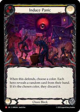 Induce Panic (Yellow) (OMN246) Rainbow Foil - Omens of the Third Age
