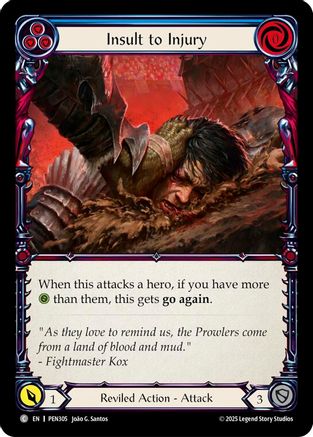Insult To Injury (Blue) (PEN305) Rainbow Foil - Compendium of Rathe