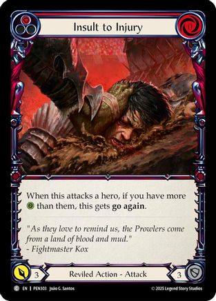 Insult To Injury (Red) (PEN303) Rainbow Foil - Compendium of Rathe