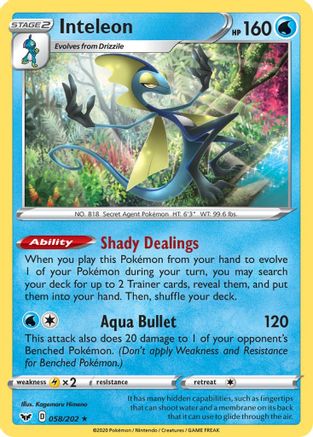 Inteleon (58) Holofoil - Sword & Shield