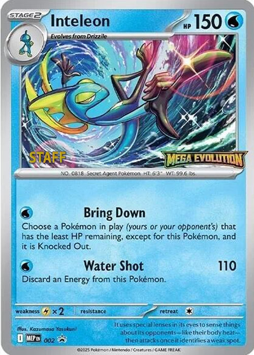 Inteleon (Prerelease) [Staff] (2) Holofoil - Black Star Promos