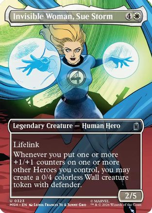 Invisible Woman, Sue Storm (Borderless) (323) Foil - Marvel Super Heroes